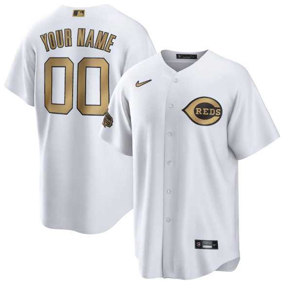 Customized Men's Cincinnati Reds Active Player White 2022 All-Star Cool Base Stitched Jersey,We sell and wholesale Customized Men's Cincinnati Reds Active Player White 2022 All-Star Cool Base Stitched Jersey on line form chian!
